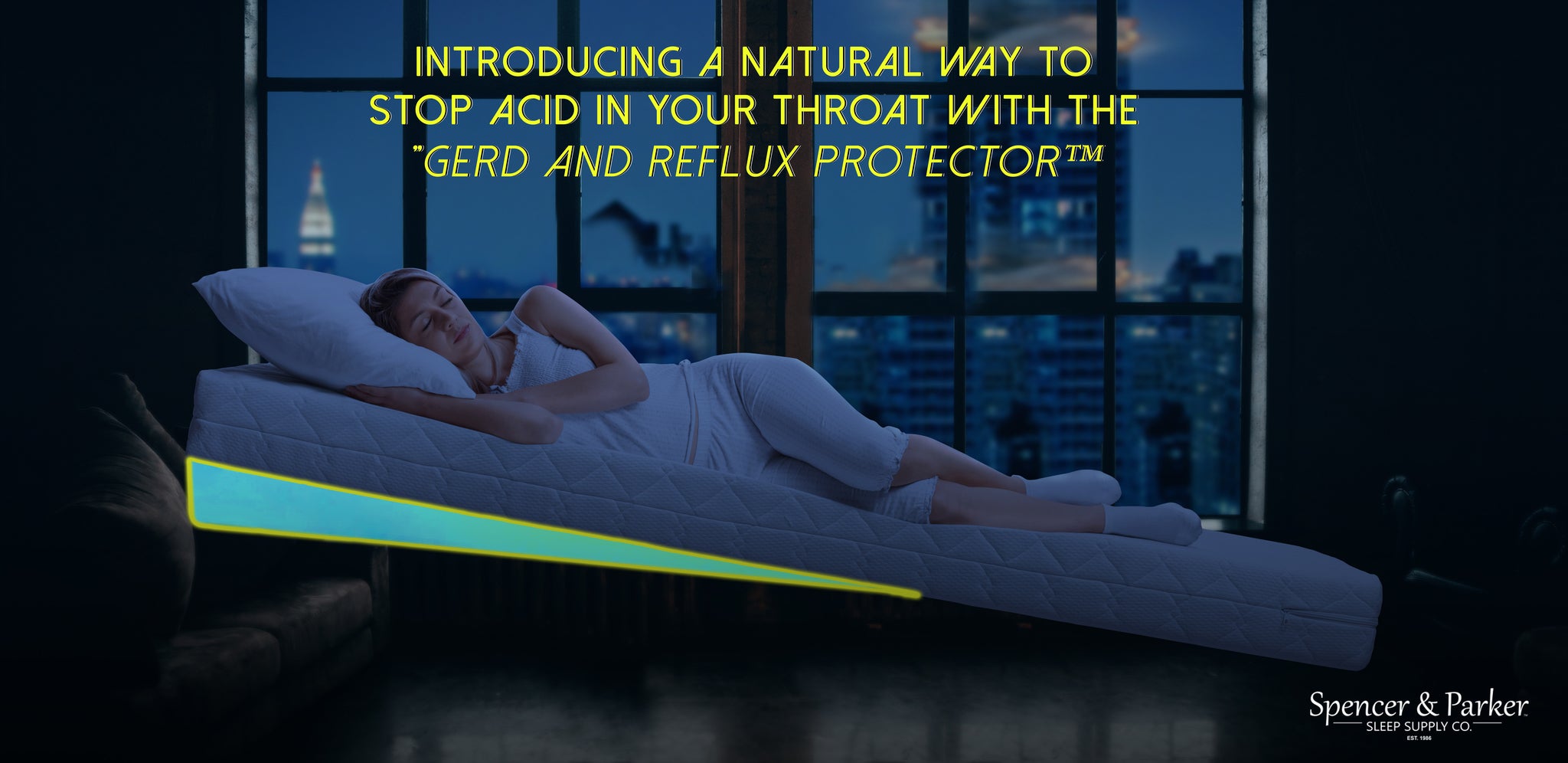 GERD and Reflux Protector - Mattress Under Wedge for Inclined Bed Therapy